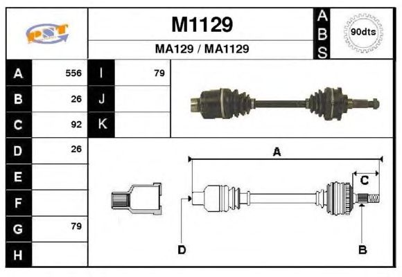 Veio de transmissão M1129