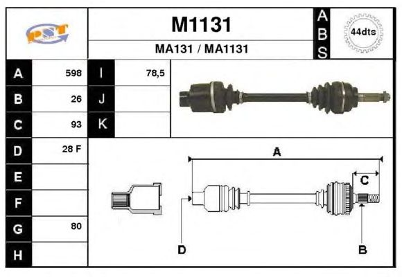 Drivaksel M1131