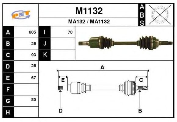Vetoakseli M1132