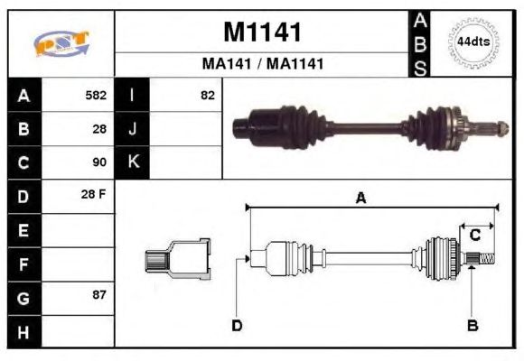 Veio de transmissão M1141