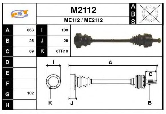 Veio de transmissão M2112