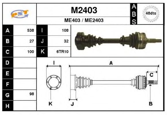 Árbol de transmisión M2403