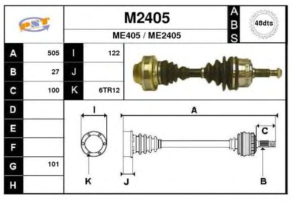 Árbol de transmisión M2405