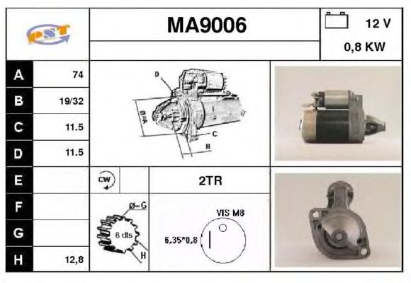 Startmotor MA9006