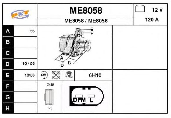 Alternator ME8058