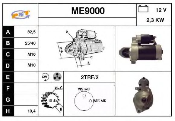 Startmotor ME9000