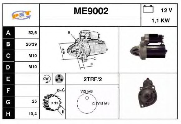 Startmotor ME9002