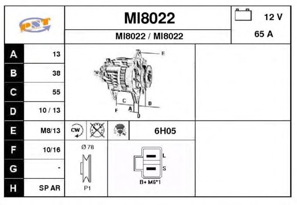 Alternator MI8022