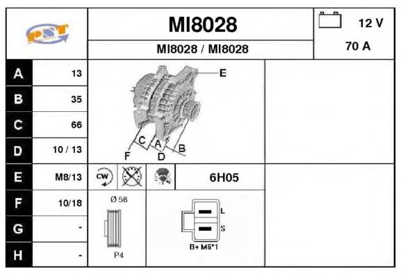Alternator MI8028