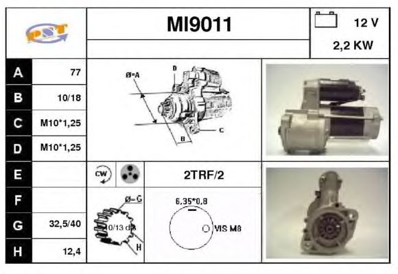 Startmotor MI9011