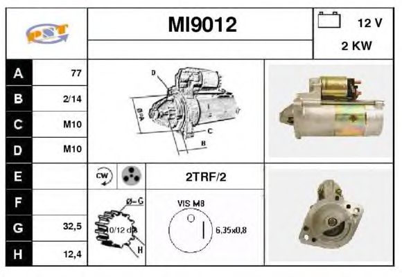 Startmotor MI9012