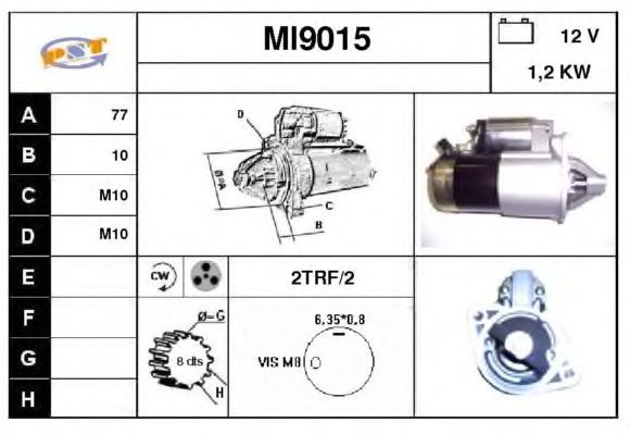 Startmotor MI9015