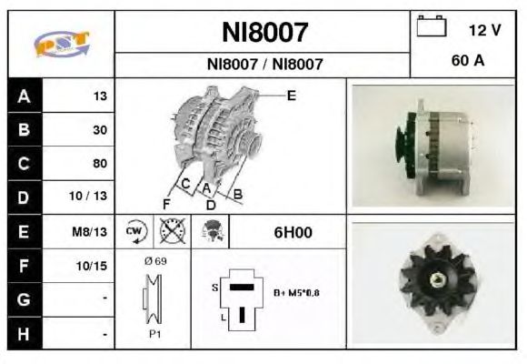 Alternator NI8007