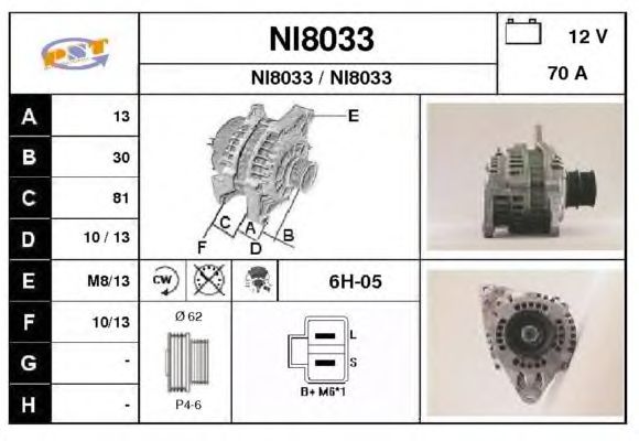 Alternator NI8033