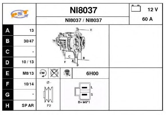 Alternator NI8037