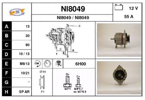 Dynamo / Alternator NI8049
