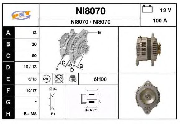 Alternator NI8070