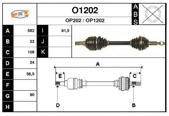 Arbre de transmission O1202