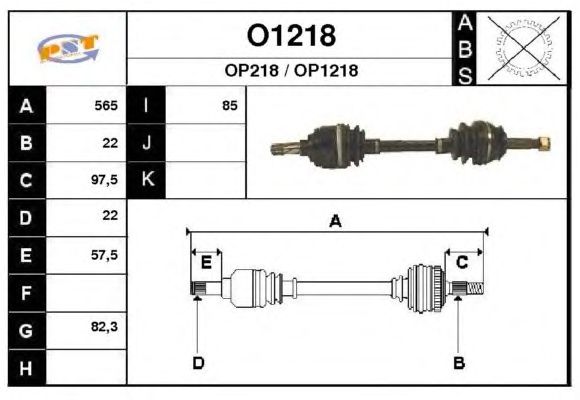 Arbre de transmission O1218