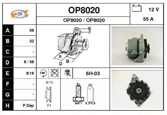 Alternator OP8020