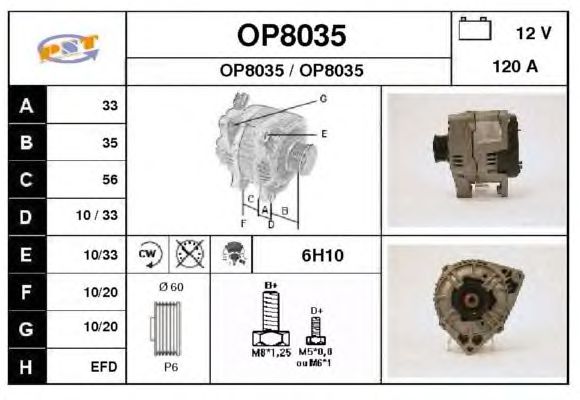 Dynamo / Alternator OP8035