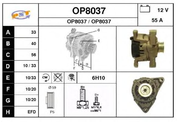 Alternator OP8037