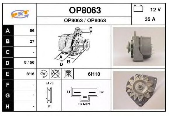 Alternator OP8063