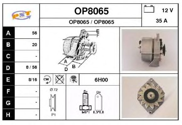 Alternator OP8065