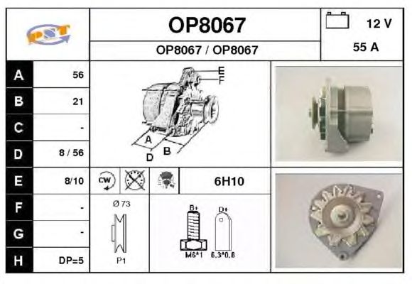 Alternator OP8067