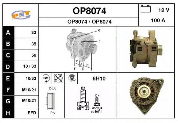 Alternator OP8074