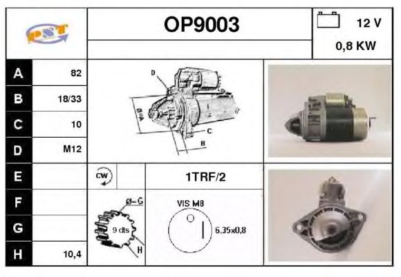 Startmotor OP9003
