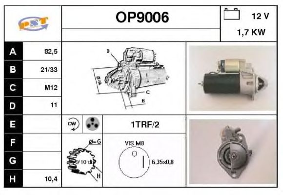 Startmotor OP9006