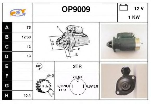 Startmotor OP9009