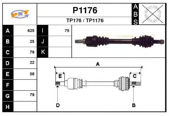 Veio de transmissão P1176