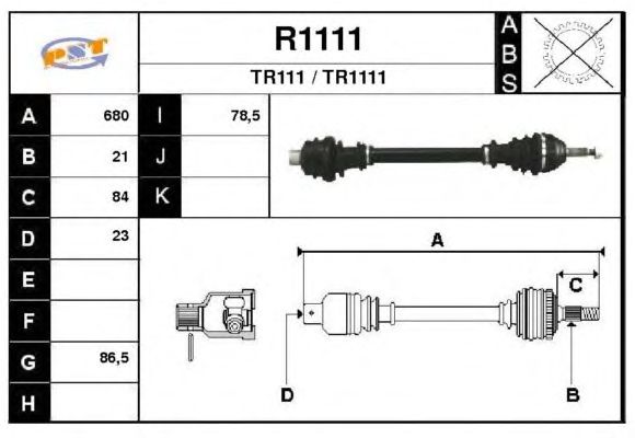 Árbol de transmisión R1111