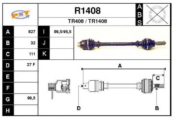 Arbre de transmission R1408