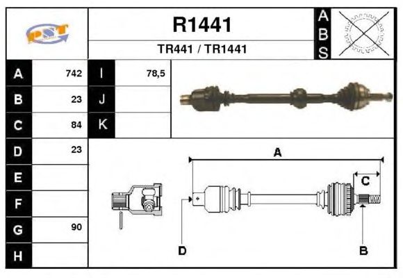 Arbre de transmission R1441