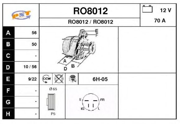 Alternator RO8012