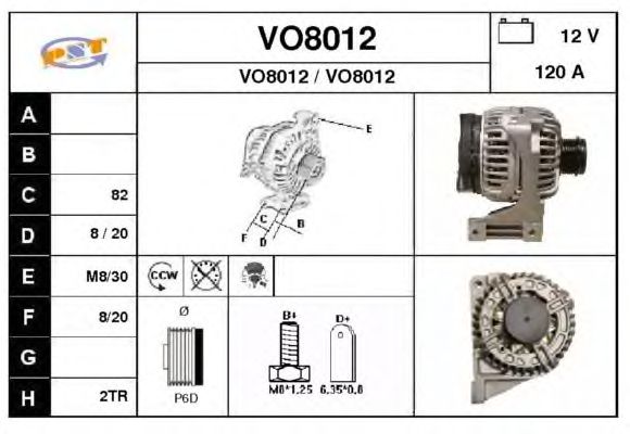 Alternator VO8012