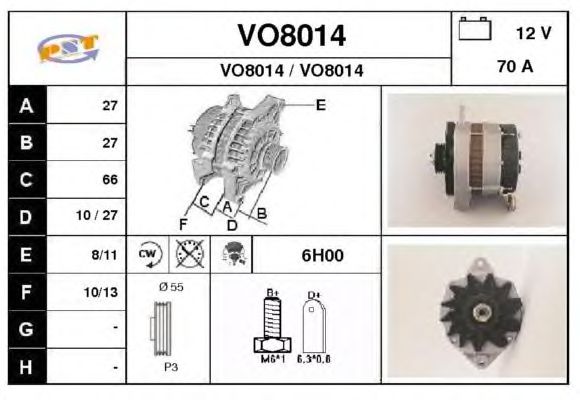 Alternator VO8014