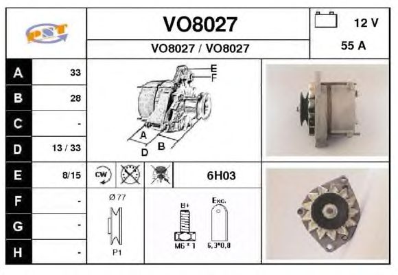 Alternator VO8027