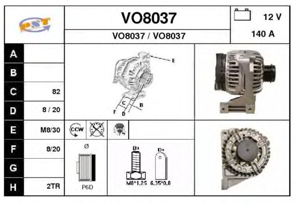 Alternador VO8037