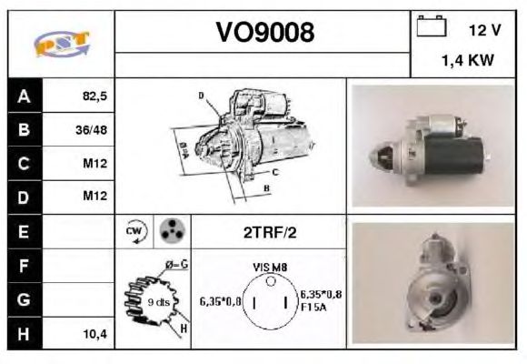 Käynnistinmoottori VO9008