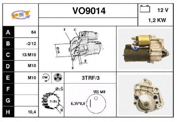 Startmotor VO9014