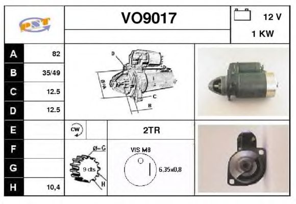 Startmotor VO9017
