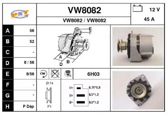 Alternator VW8082