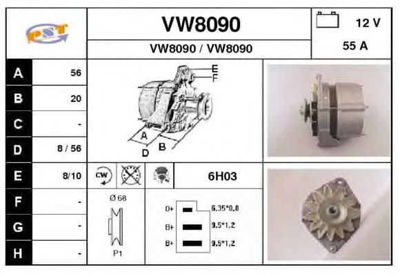 Dynamo / Alternator VW8090