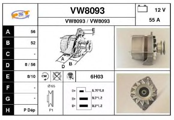 Dynamo / Alternator VW8093