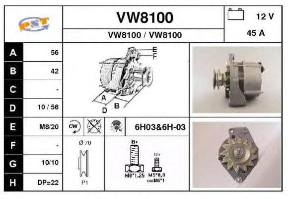 Alternator VW8100