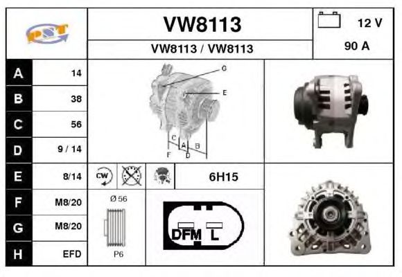 Alternator VW8113